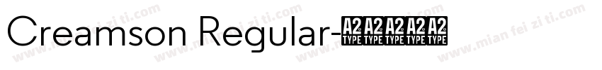 Creamson Regular字体转换